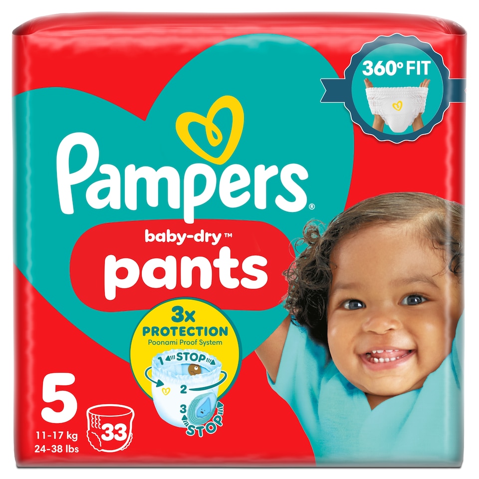 image 1 of Pampers Baby-Dry Nappy Pants Size 5 33 Pack