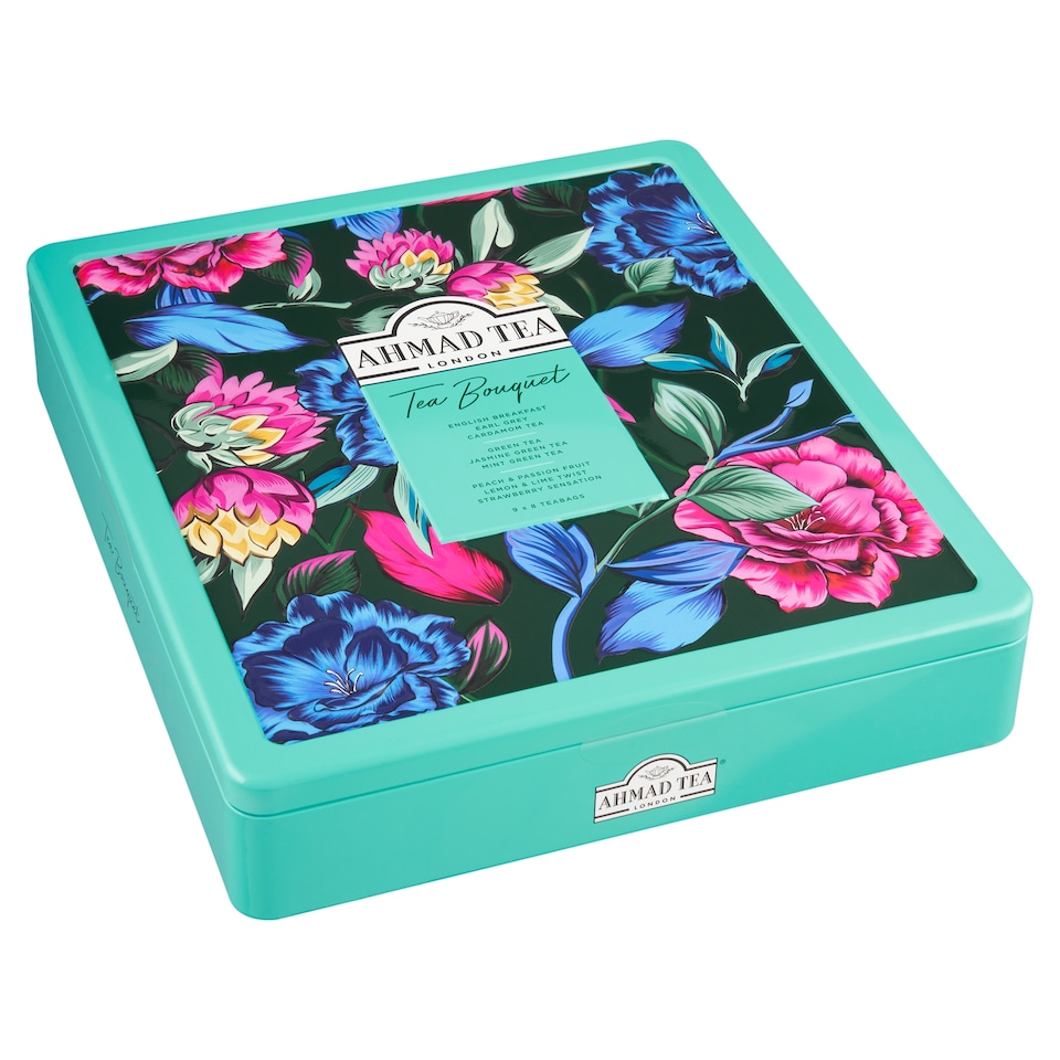 Obrázek 1 pro produkt Ahmad Tea Tea Bouquet výběr černých, zelených a aromatizovaných čajů 72 x 2g (144g)
