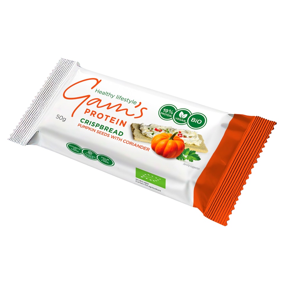 obrázok 1 z Gam's Bio proteínový vegánsky plátok s múkou z tekvicových semien a koriandrom 50 g