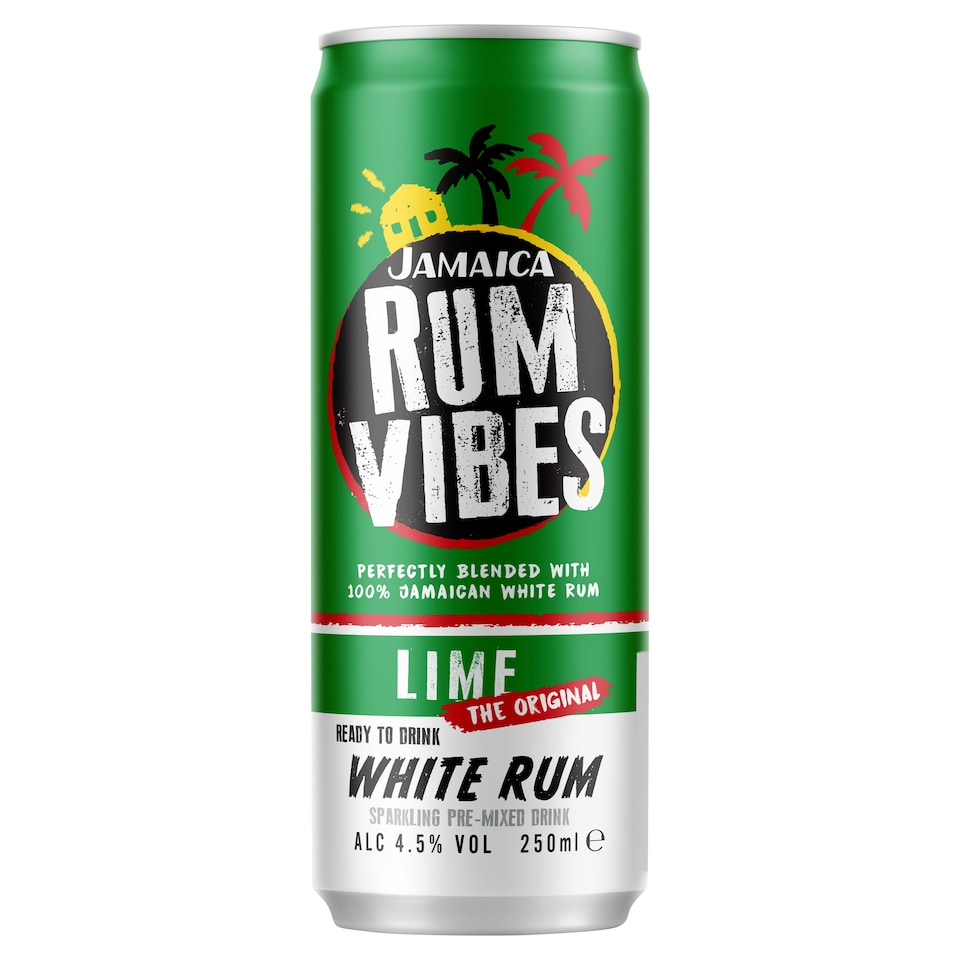Jamaica Rum Vibes White Rum - Lime 250ml