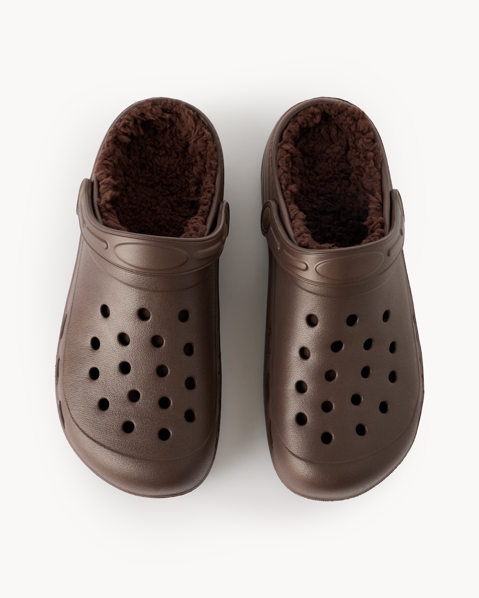 image 1 of F&F Borg Lined Clogs in Brown