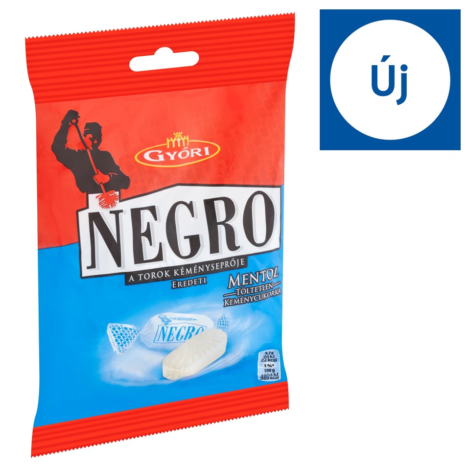 Győri Negro mentol ízű töltetlen keménycukorka 79 g