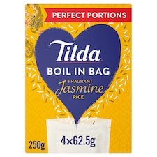 Tilda Boil in the Bag Jasmine Rice 4 x 62.5g