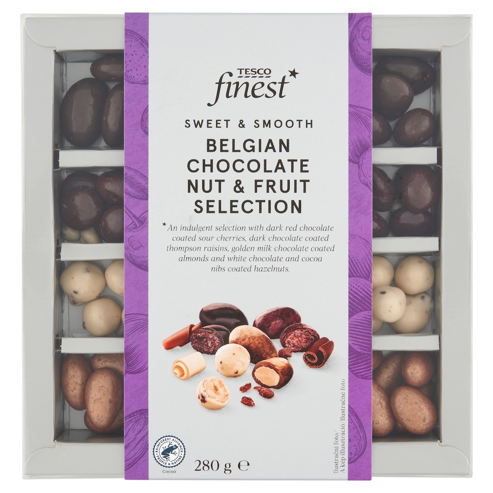 Tesco Finest Belgian Chocolate Nut & Fruit Selection 280 g