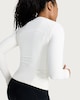 image 3 of F&F Active EVERYHOUR Ribbed Long Sleeved Top in Cream