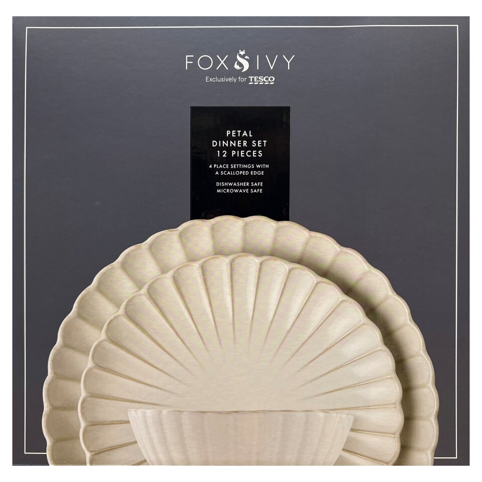 Fox & Ivy Petal Cream étkészlet 12 db