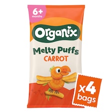 Organix Melty Carrot Puffs Multipack 4X18g