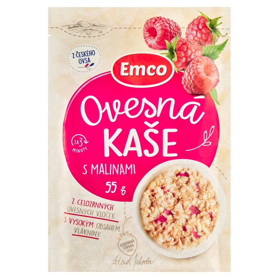 Emco Oatmeal Porridge with Raspberries 55 g