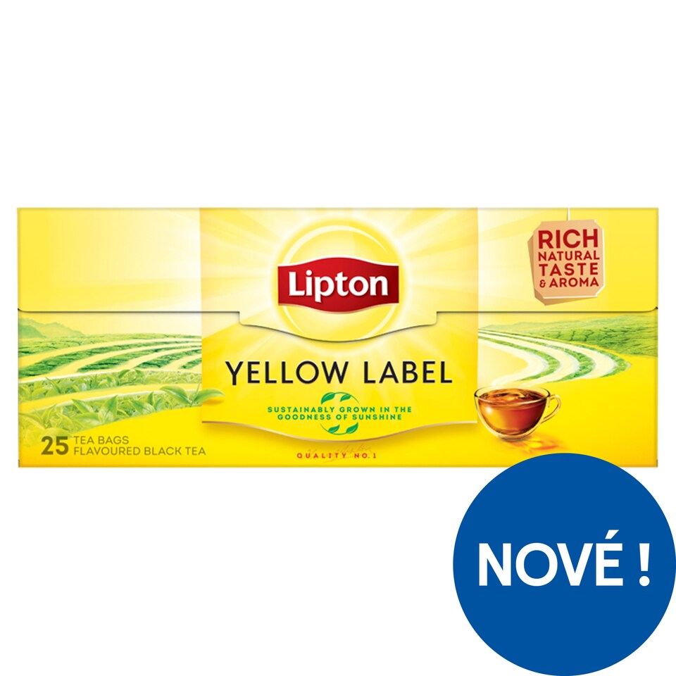 Obrázek 1 pro produkt Lipton Yellow label černý čaj aromatizovaný 25 sáčků 50g