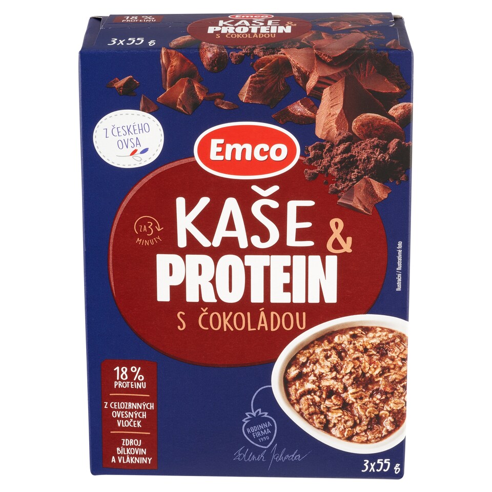 Emco Porridge & Protein with Chocolate 3 x 55g (165g)