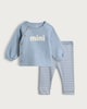 image 1 of F&F Baby 2-Piece Cotton Rich Sweatshirt and Leggings Set in Blue