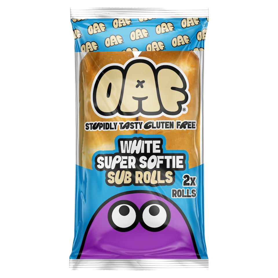 JUVELA OAF Gluten Free White Super Softie 2 Sub Rolls