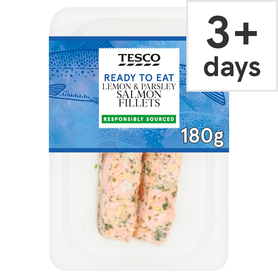 Tesco Ready To Eat Lemon & Parsley Salmon Fillets 180g