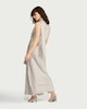 image 3 of F&F Satin Polka Dot Cowl Neck Maxi Dress in Multi Black White