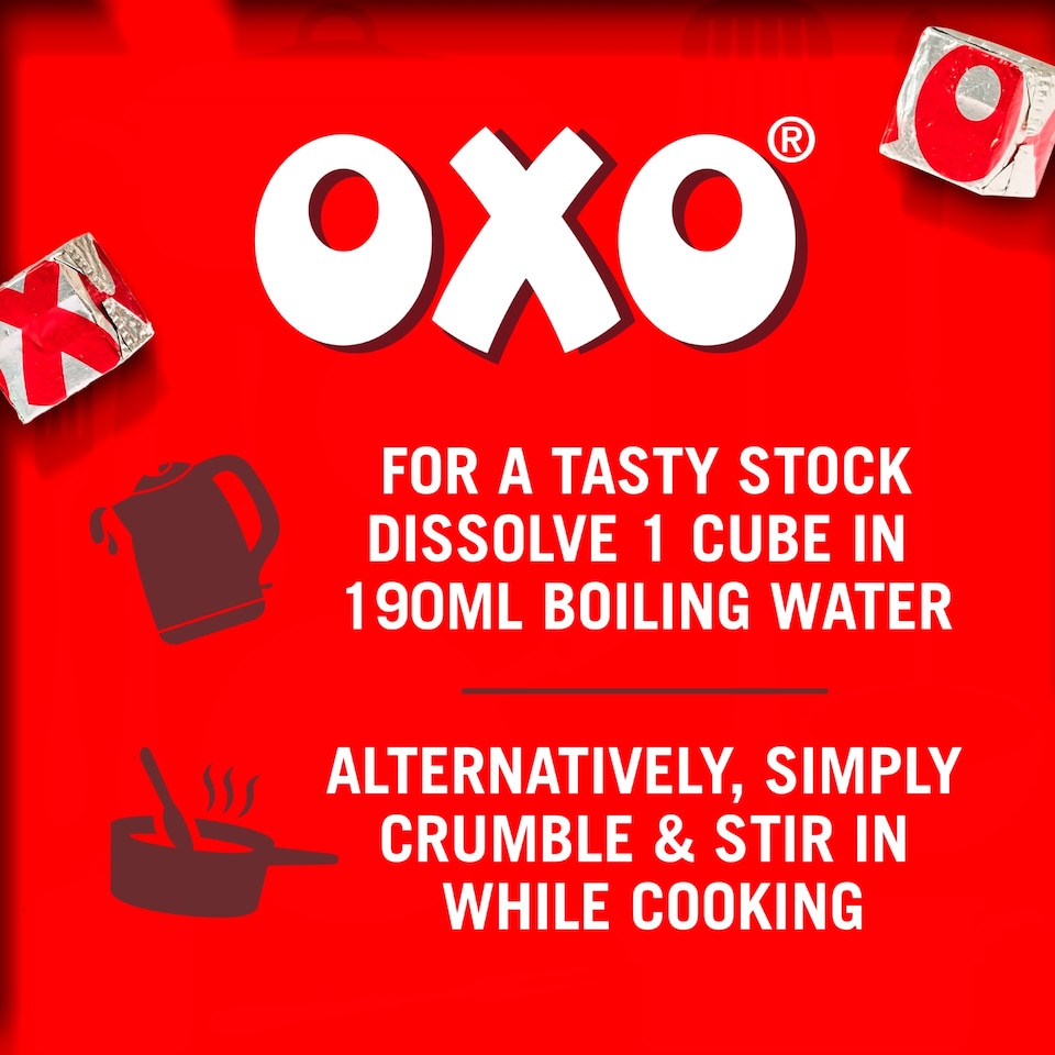 image 1 of Oxo Reduced Salt Beef Stock Cubes 24 Pack 142g