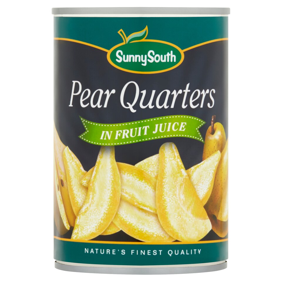Sunny South Pear Quarters In Juice 410G