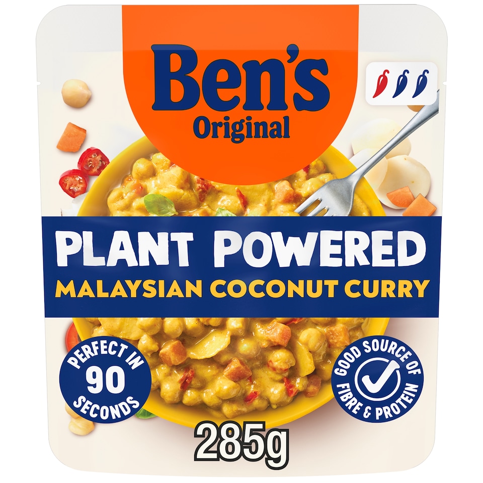 image 1 of Bens Original Plant Powered Malaysian Coconut Curry Ready Meal 285g
