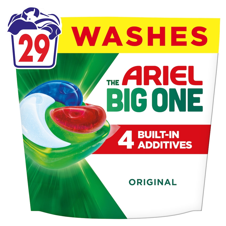 image 1 of Ariel The Big One Original Washing Liquid Pods 29 washes 1052.7g