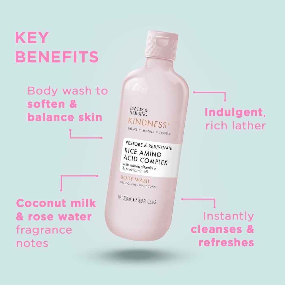 image 1 of Baylis & Harding Kindness+ Plant Collagen Body Wash 500ml