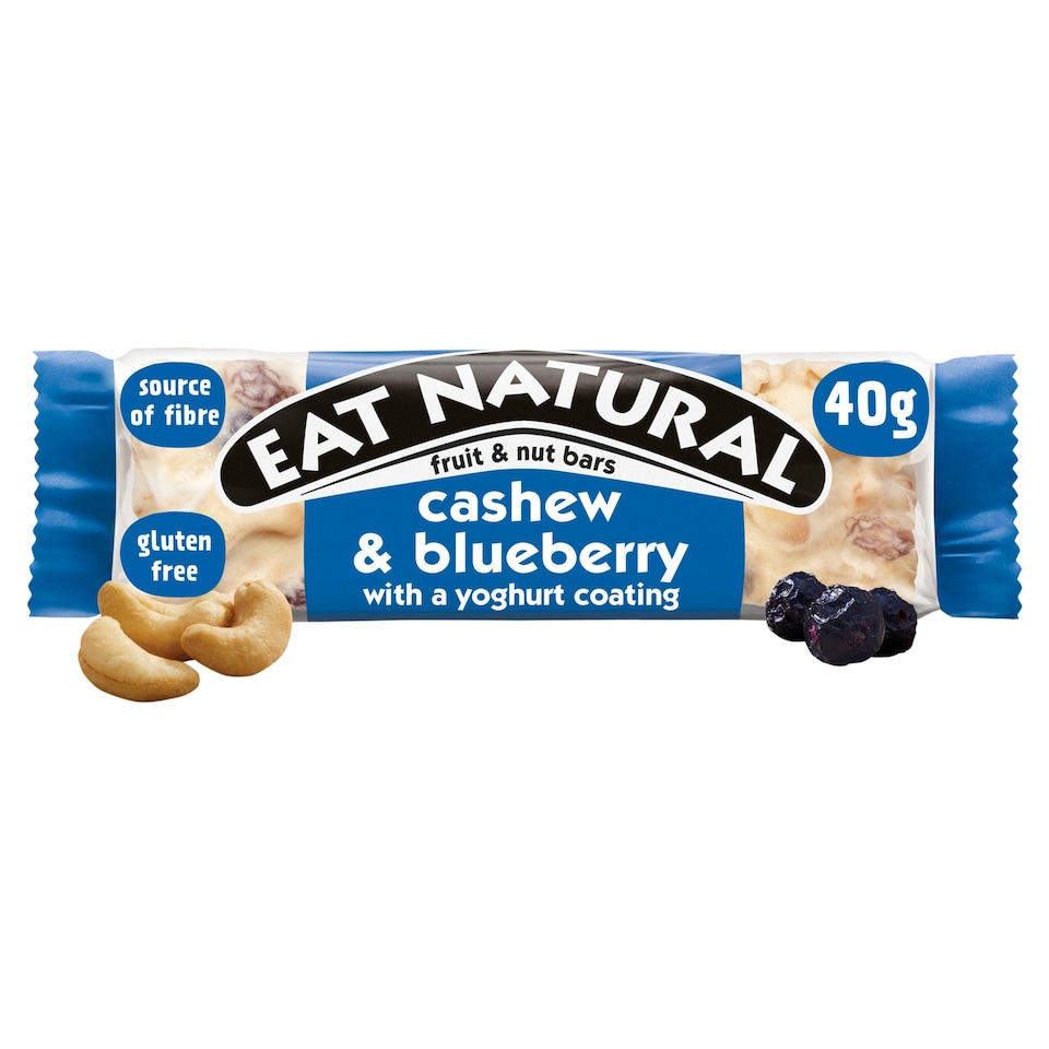 image 1 of Eat Natural Fruit & Nut Bar with Cashew Blueberry & Yoghurt 40g