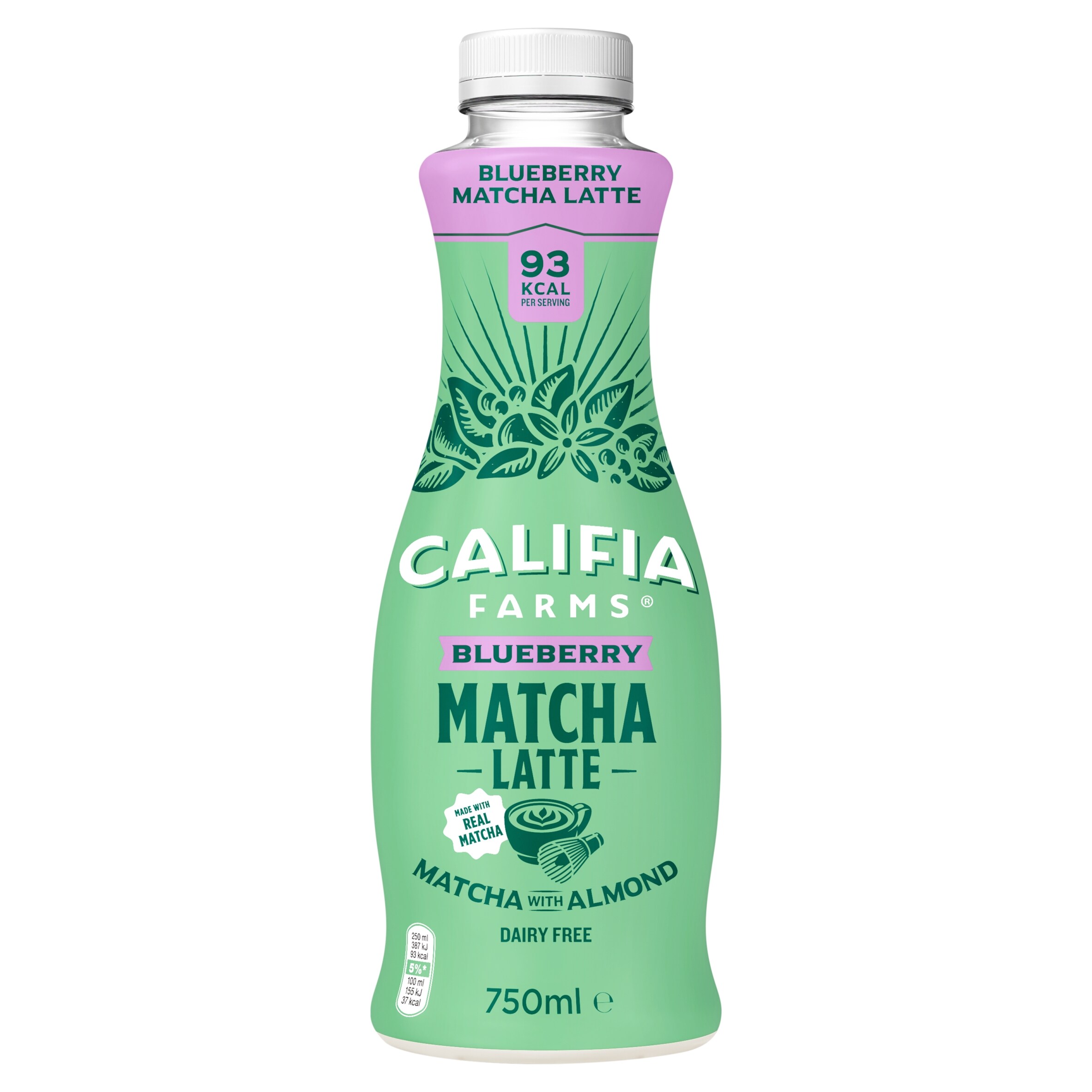Califia Farms Blueberry Matcha Almond Latte Dairy Free 750ml