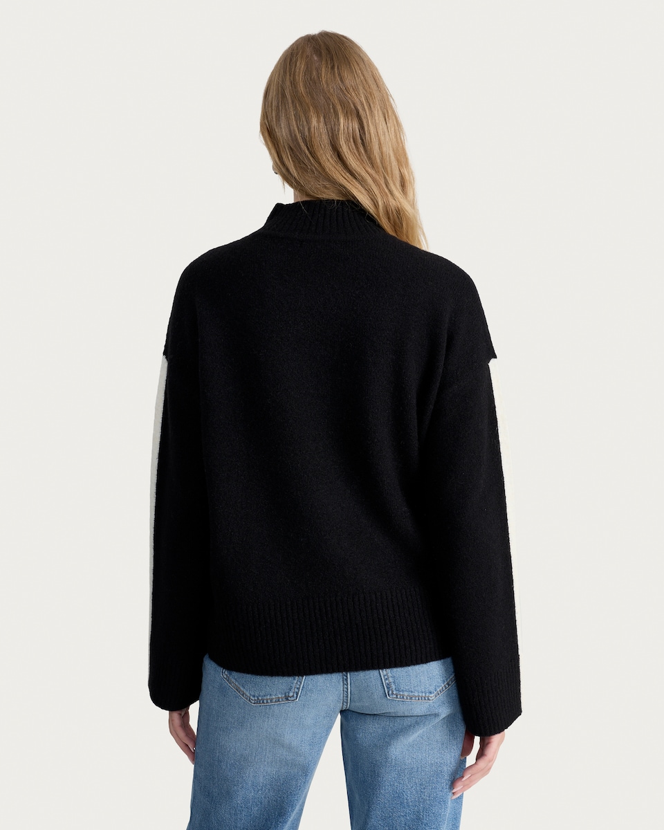 image 1 of F&F Knitted Les Alpes Mountain Print Jumper with Wool in Multi