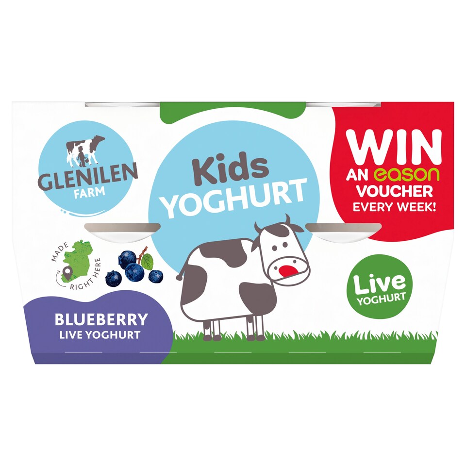Glenilen Farm Kids Blueberry Yoghurt Pots 4x90g