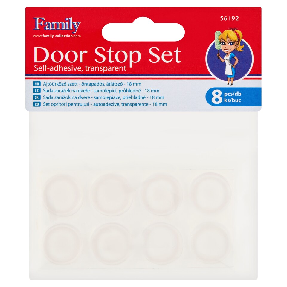 Family Sada zarážok na dvere 18 mm 8 ks