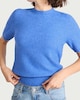image 1 of F&F Knitted Short Sleeved Top in Blue