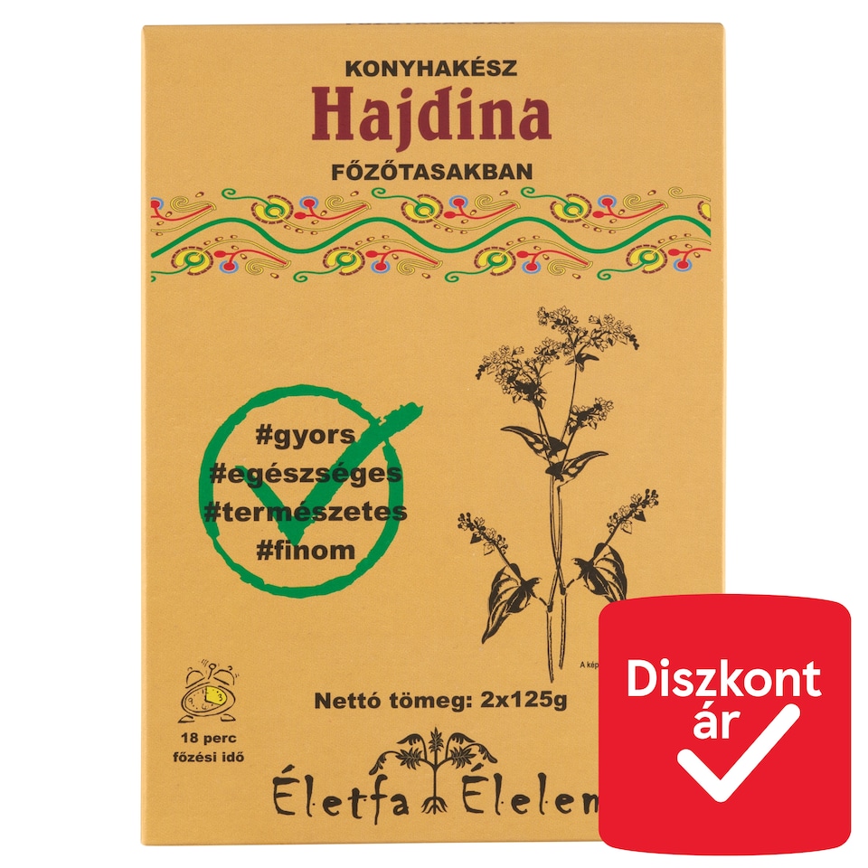 Életfa Élelem konyhakész hajdina főzőtasakban 2 x 125 g