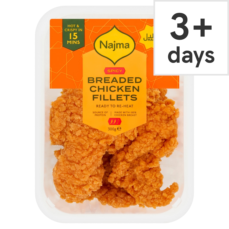image 1 of Najma Halal Spicy Breaded Chicken Fillets 300G