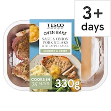 Tesco Sage & Onion Pork Steaks with Apple Sauce 330g