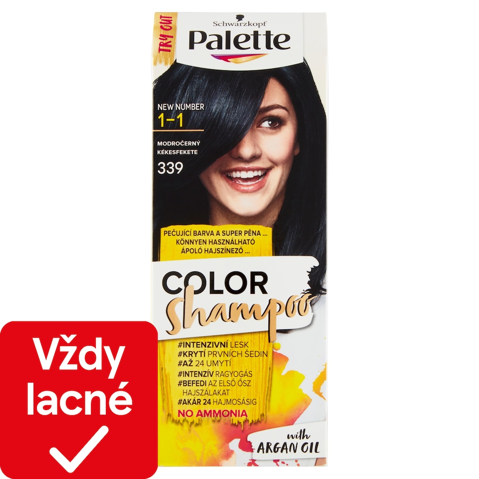 obrázok 1 z Schwarzkopf Palette Color Shampoo farba na vlasy Modročierny 1-1 (339)