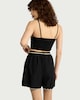 image 3 of The F&F Edit Cotton Rich Embroidered Co-ord Shorts  in Black