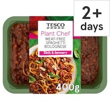 Tesco Plant Chef Meat Free Spaghetti Bolognese 400G