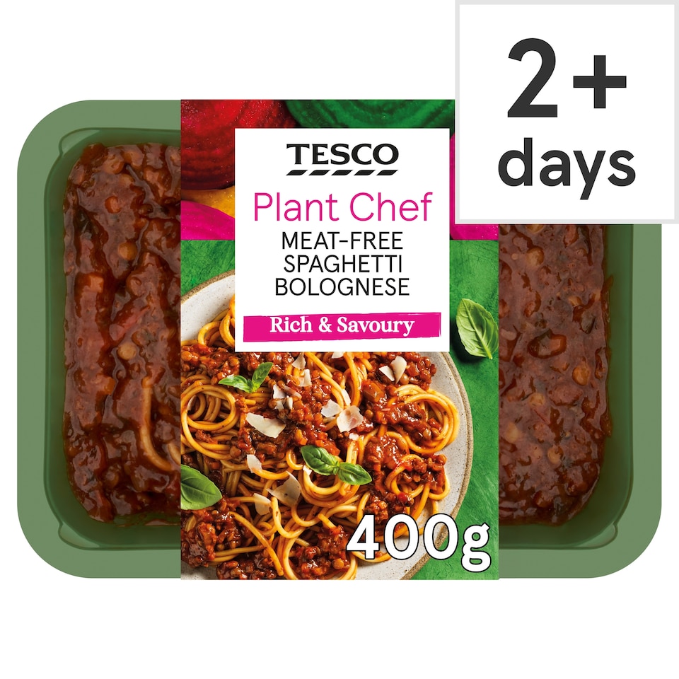 Tesco Plant Chef Meat Free Spaghetti Bolognese 400G