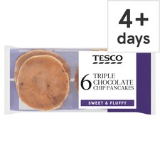 Tesco Triple Chocolate Chip Pancakes 6 Pack