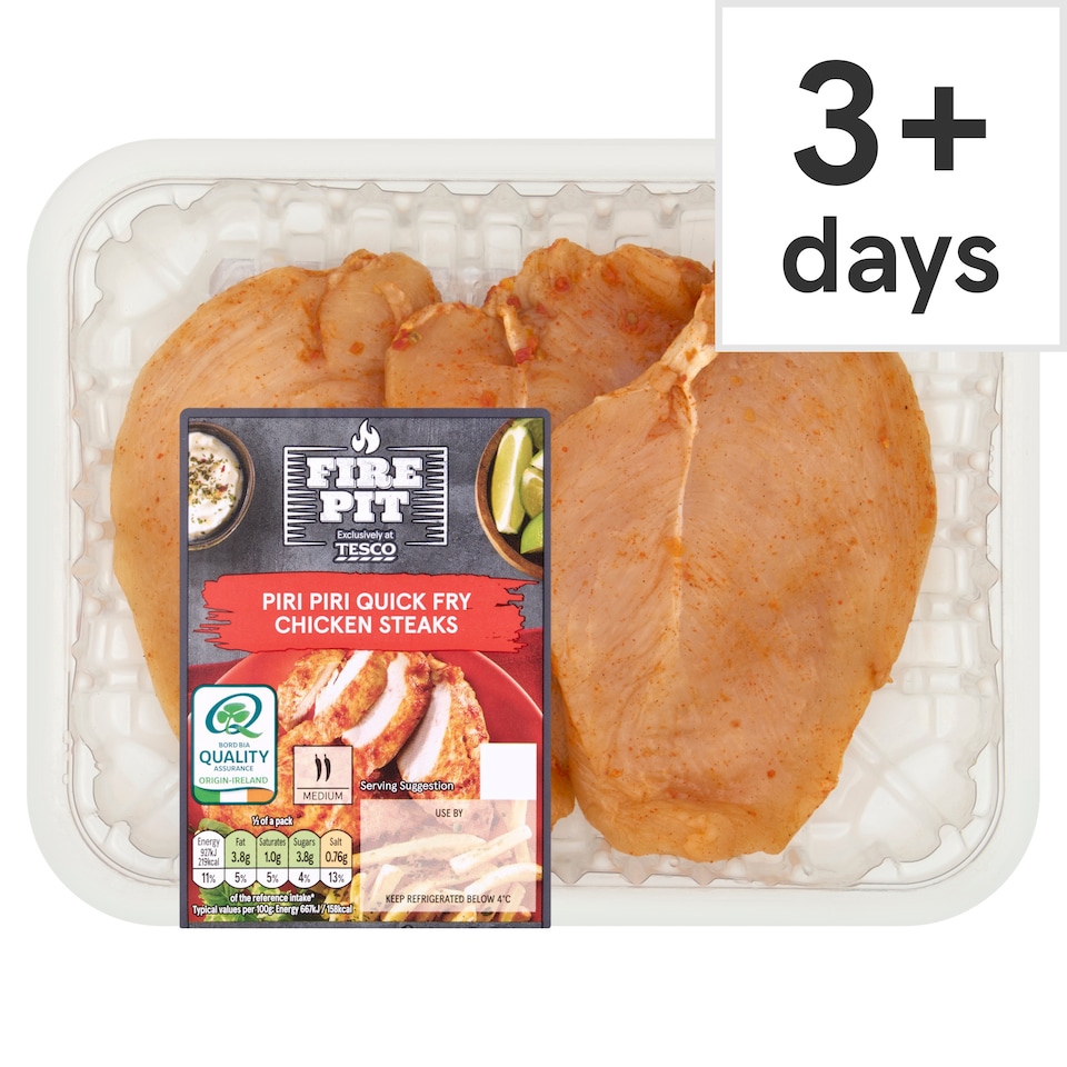 Tesco Fire Pit Piri Piri Quick Fry Chicken Steaks 320g