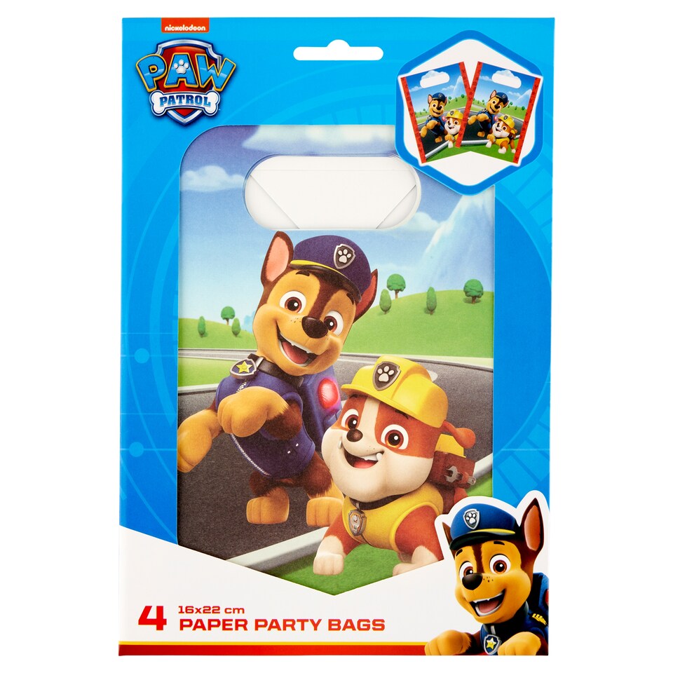 Decorata Party Nickelodeon Paw Patrol papírové dárkové sáčky 16 x 22 cm 4 ks