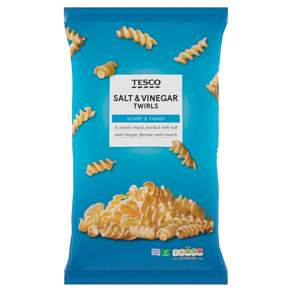 Tesco Salt & Vinegar Twirls 225G