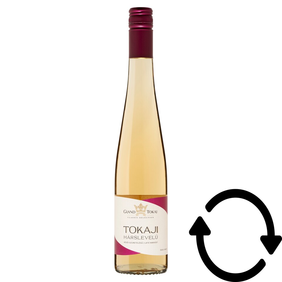 Grand Tokaj Classic Selection Tokaji Hárslevelű késői szüretelésű édes fehérbor 10,5% 0,5 l  1. kép