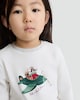 image 2 of F&F Boys Pure Cotton Mouse Aeroplane Print Top and Joggers Pyjamas in Cream Multi