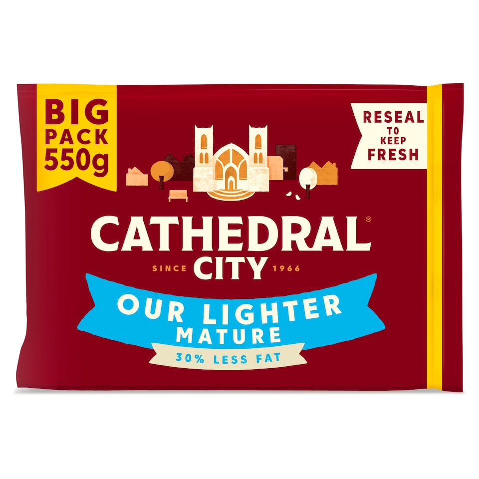 Cathedral City Mature Lighter Cheddar Cheese 550G