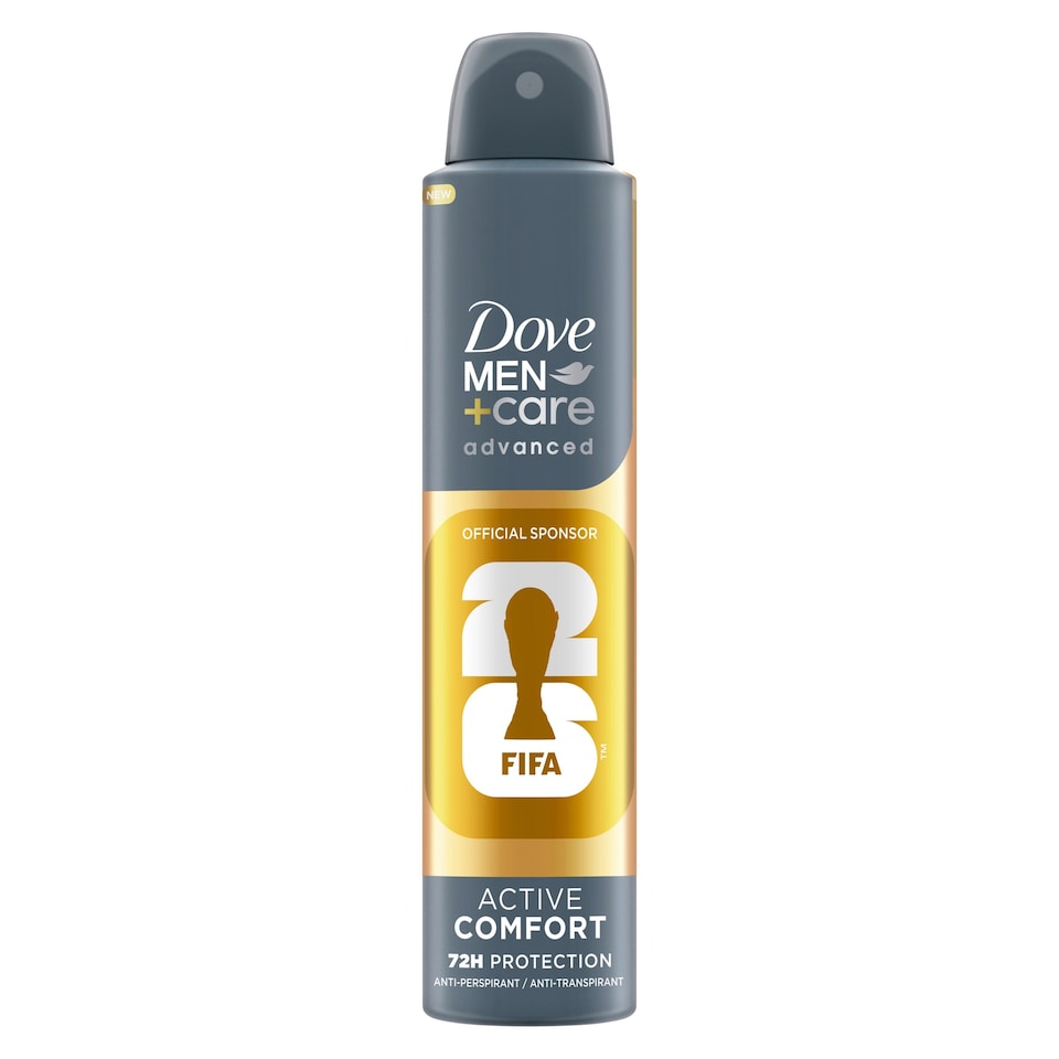 image 1 of Dove Men+Care Active Comfort 72h Antiperspirant Deodorant 200ml
