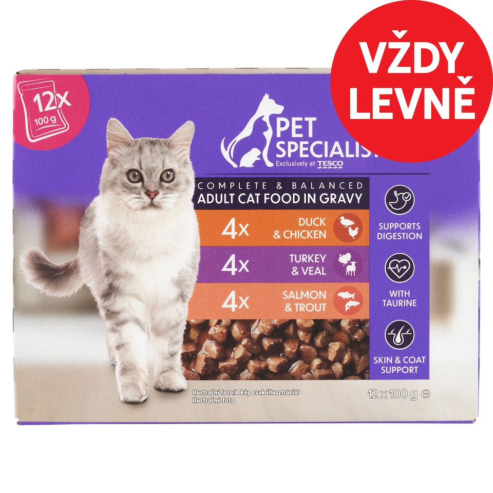 Pet Specialist Kousky v omáčce 12 x 100g (1200g)