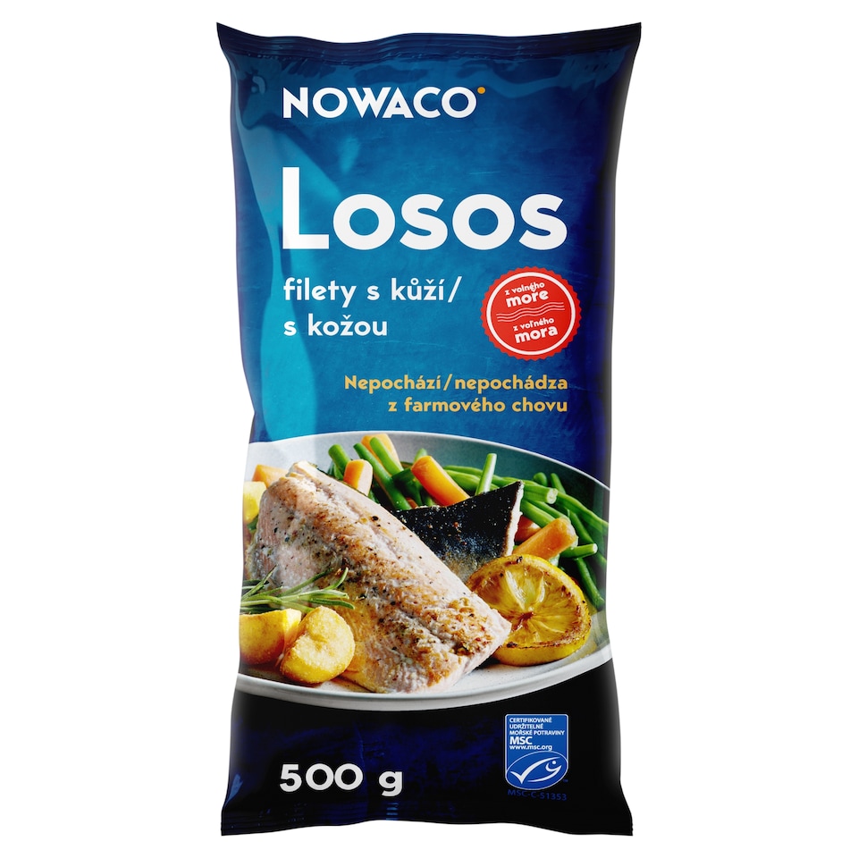 Nowaco Losos filety s kůží 500g