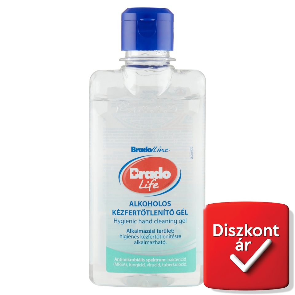 BradoLife alkoholos kézfertőtlenítő gél 300 ml