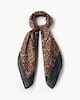 image 1 of F&F Animal Print Scarf in Multi Brown