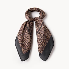 F&F Animal Print Scarf in Multi Brown