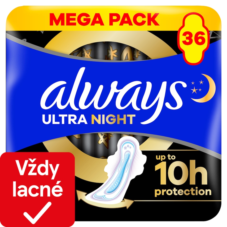 image 1 of Always Ultra Sanitary Towels Secure Night (Size 4) Wings X36